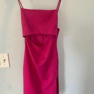 Pink Cutout Mini Dress